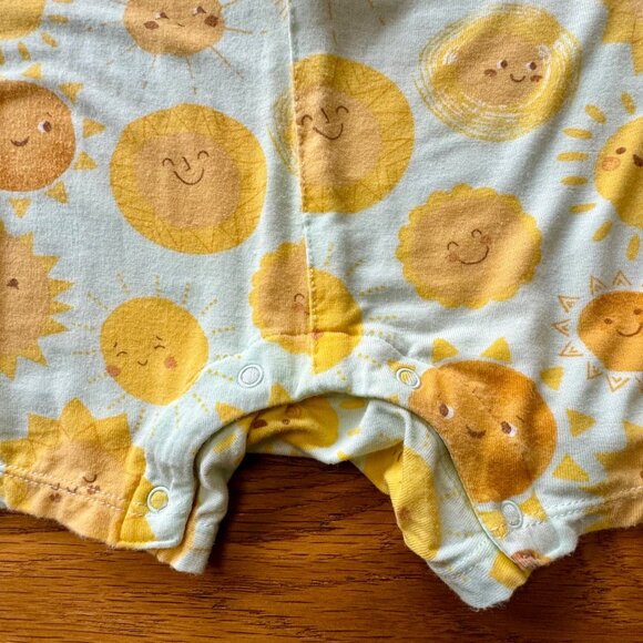 ANGEL DEAR Sunshine Baby Romper 6-12 Months Sleeveless Shortall Bamboo Playsuit - Picture 4 of 6